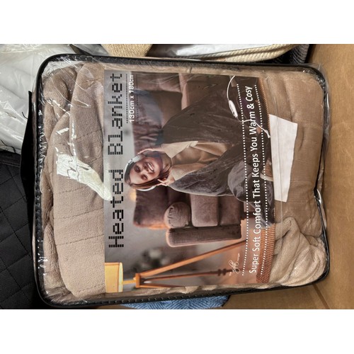 6129 - A pallet of mixed furnishings to include bed linen, curtains, blankets, etc. (516662470-1) *This lot... 