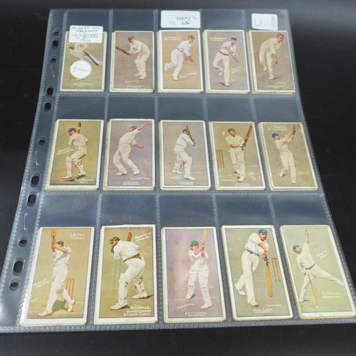 2033 - Cigarette cards, Sniders & Abrahams, Cricketers in Action 1902 (set, 40 cards) including W G Grace (...