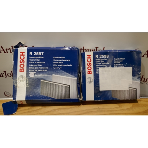 A box of car related items to include Bosch, Febi, Philips, etc ...