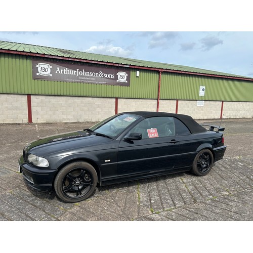 5278 - A 2003 black 3.0 litre BMW 330Ci Auto convertible, registration GV03 EYL

120918 recorded miles on t... 
