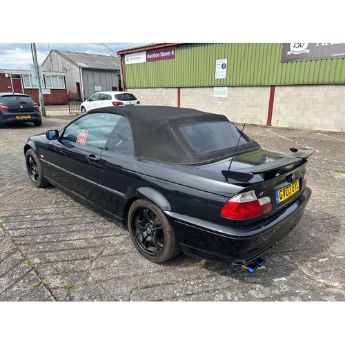 5278 - A 2003 black 3.0 litre BMW 330Ci Auto convertible, registration GV03 EYL

120918 recorded miles on t... 