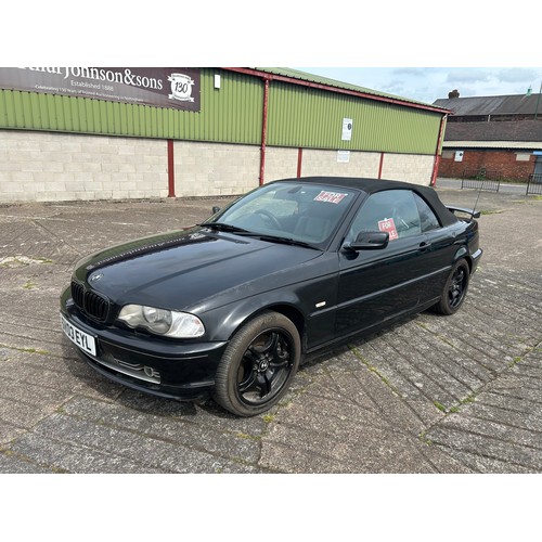 5278 - A 2003 black 3.0 litre BMW 330Ci Auto convertible, registration GV03 EYL

120918 recorded miles on t... 