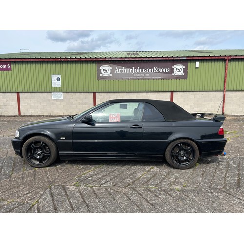 5278 - A 2003 black 3.0 litre BMW 330Ci Auto convertible, registration GV03 EYL

120918 recorded miles on t... 