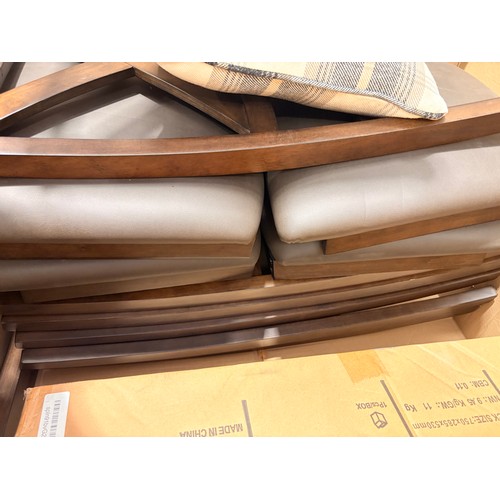 3077 - A Whalen Blakley 7 piece extending dining table (unchecked)*This lot is subject to VAT