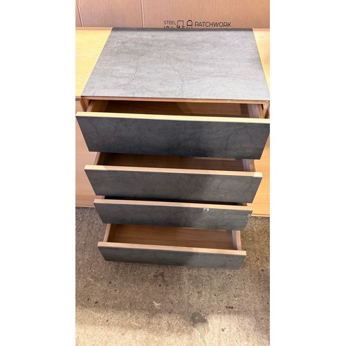 3083 - A four drawer, two door sideboard (CFL-318-63) (marked)