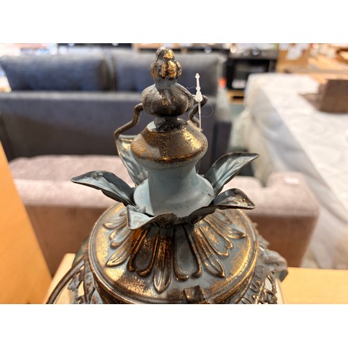 3082A - A blue and glass garden lantern