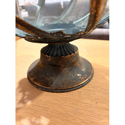 3082A - A blue and glass garden lantern