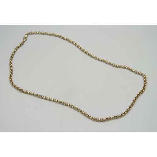 7171 - A 9ct yellow gold belcher chain, 32g
