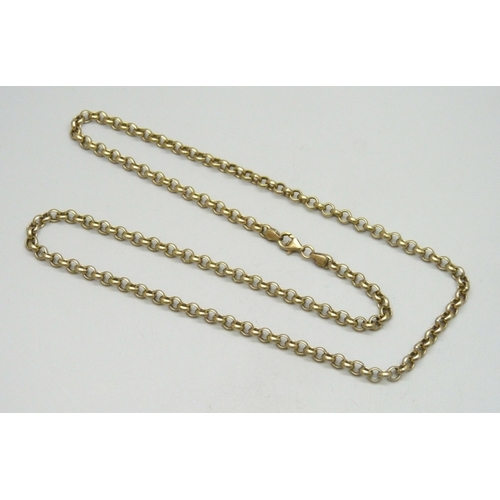 7171 - A 9ct yellow gold belcher chain, 32g