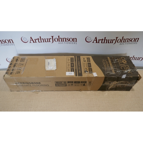 6039 - A box of Golden Select herringbone laminate flooring,  (388-493) *This lot is subject to VAT