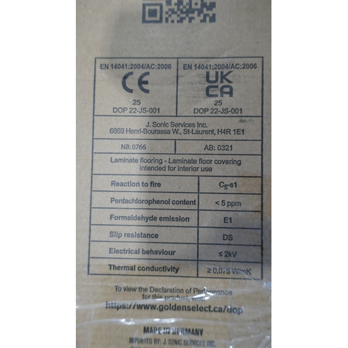 6039 - A box of Golden Select herringbone laminate flooring,  (388-493) *This lot is subject to VAT