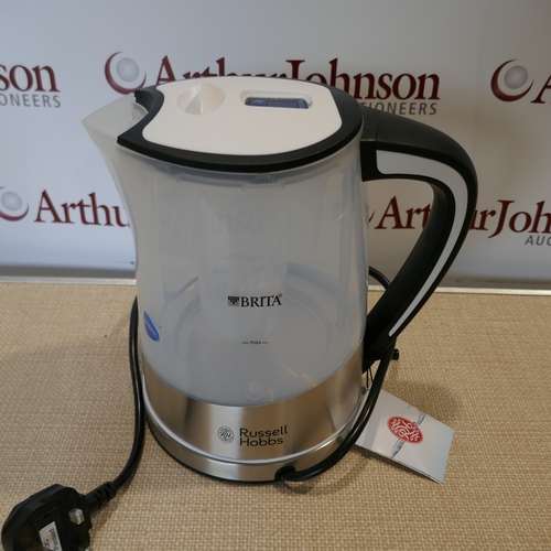 6060 - Three kettles to include Russel Hobbs and Nutmeg *This lot is subject to VAT