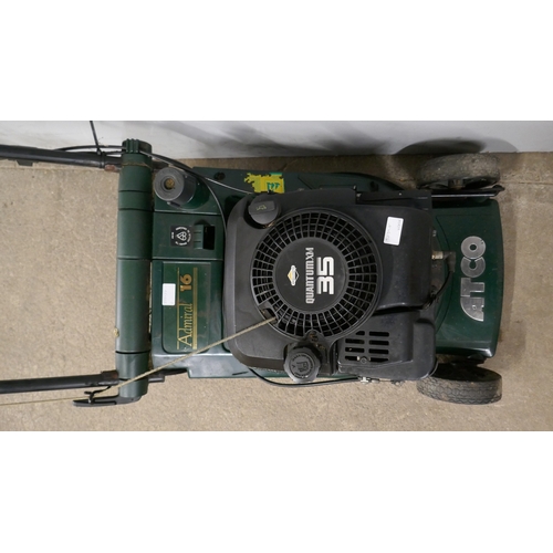 5039N - An Atco Admiral 16 petrol driven lawnmower with lawn roller and a Briggs & Stratton Quantum XM35 pet... 