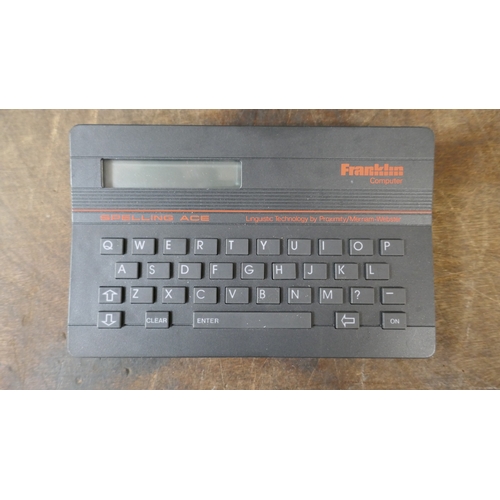 5001 - A quantity of assorted items including portable DVD player, Franklin Spelling Ace, Sudoku player, et... 