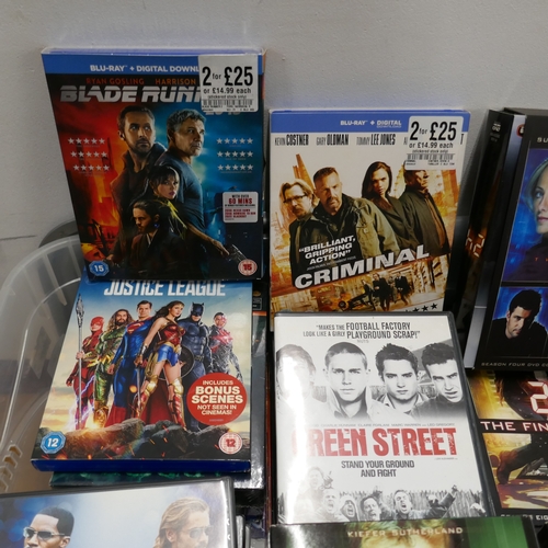 5010 - A large quantity of assorted DVDs and Blu-Rays including Miami Vice, Justice League, Blade Runner 20... 