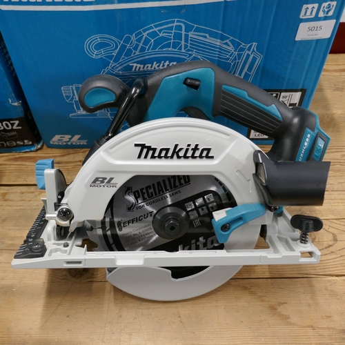 5015 - 2 boxed Makita LXT 18V lithium Ion 165mm brushless, cordless circular saws  *Returned items (may be ... 