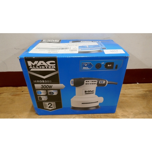 5017 - A boxed Mac Allister MR05300, 300W random orbital sander and a boxed Mac Allister MMS200, 200W multi... 