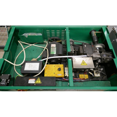 5055 - A Green Signode 230V heavy duty strapping machine - model TP201-CE **Failed PAT test due to earth co... 