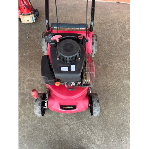 5054A - A Sovereign XS240 petrol drivenself propelled lawnmower, a Sovereign SLX25B petrol driven blower and... 