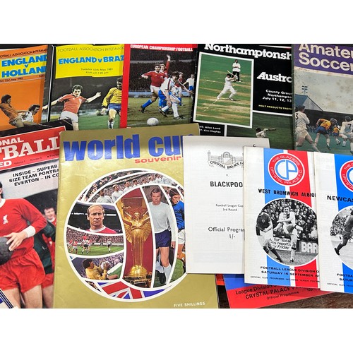 An assorted collection of sporting match programmes, mainly football ...