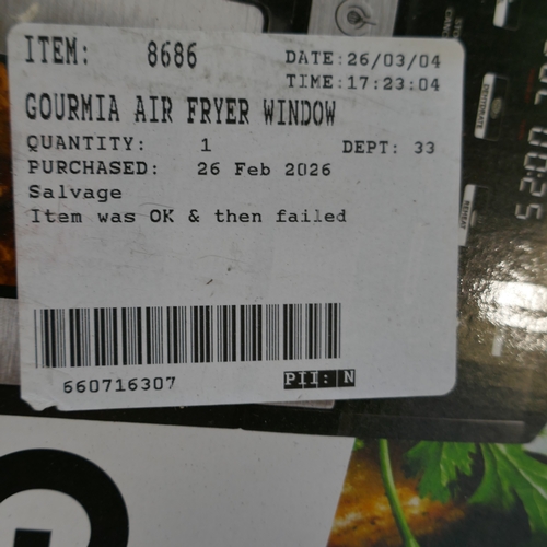 6025 - A Gourmia window air fryer,  (388-171) *This lot is subject to VAT