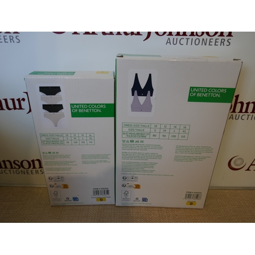 6039 - A box of United Colours of Benetton ladies underwear. Various styles and sizes (389-1) *This lot is ... 