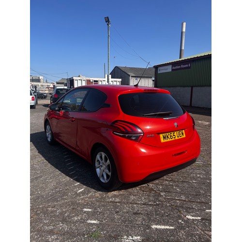 5456 - A 2015 1.2 litre Peugeot 208 Active 3 Door Hatchback MK65 UEM 1200cc MOT until 16.02.27 - 68649 reco... 