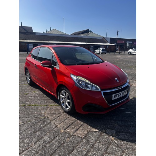 5456 - A 2015 1.2 litre Peugeot 208 Active 3 Door Hatchback MK65 UEM 1200cc MOT until 16.02.27 - 68649 reco... 