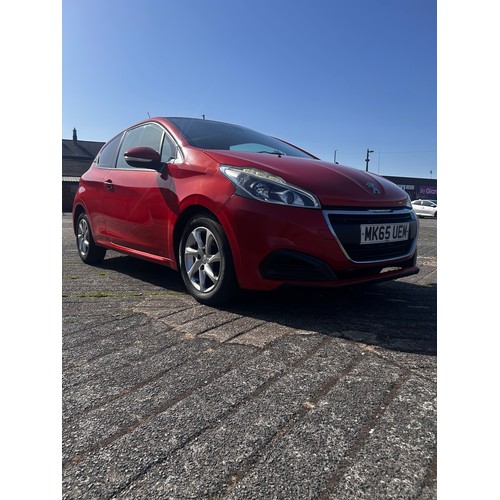 5456 - A 2015 1.2 litre Peugeot 208 Active 3 Door Hatchback MK65 UEM 1200cc MOT until 16.02.27 - 68649 reco... 