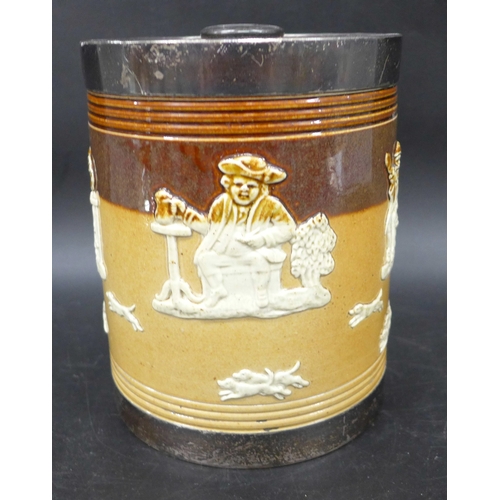 doulton lambeth tobacco jar Antique Royal  Egyptian Revival Motif (c.18801910) Doulton Lambeth Tobacco jars