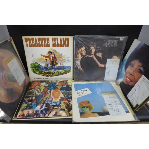 2057 - A collection of vinyl records to include The Beatles, The Cars, Shirley Bassey, Fleetwood Mac, etc.