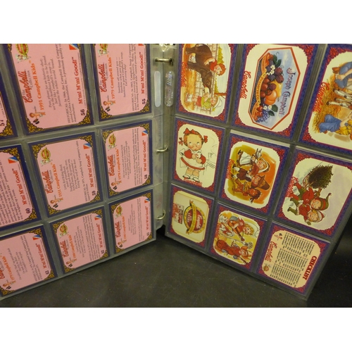 2061 - Campbell Soup Company cards in album, with complete sets of Souper Cards (12) and M'm!M'm! Good!, (7... 