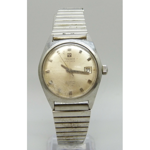 7309 - A Tissot Visodate automatic Seastar T12 wristwatch with date aperture, 38mm including crown