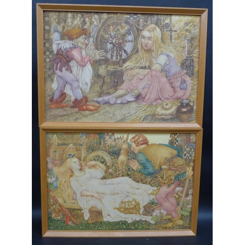 2011 - Noel Laura Nisbet (1877-1956) British painter and illustrator; two watercolours, including a fairy t... 