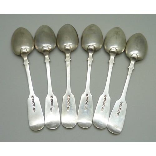 7020 - A set of six Victorian silver spoons, possibly William Rawlings Sobey, Exeter, 1838, 140g