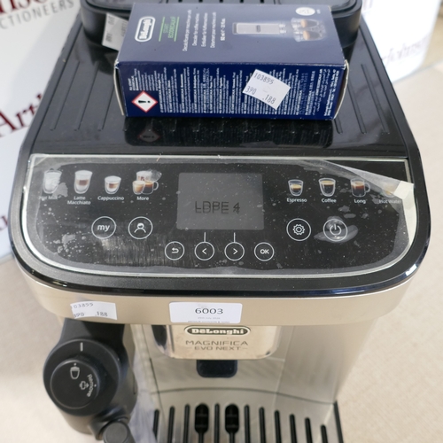 6003 - A Delonghi Magnifica Evo coffee machine, original RRP £449.99 + VAT (390-188) *This lot is subject t... 