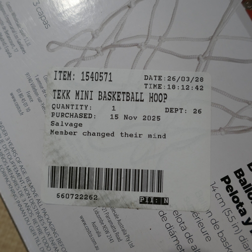 6043 - A TEKK Pro Edition Monster Jam basket ball hoop with backboard, (390-456) *This lot is subject to VA... 