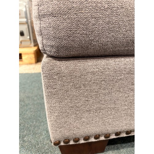 3128 - An Artesia fabric sectional sofa and ottoman (marked), original RRP £799.99 + VAT (390-3) *This lot ... 