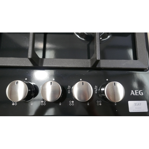 3147 - An AEG 3000 4 burner gas hob (missing burners and plates) (651-62) *This lot is subject to VAT