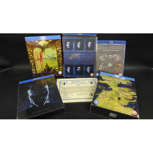 2020 - Game of Thrones; all seven seasons on five Blue Ray DVD sets, including The Complete First, Second a... 
