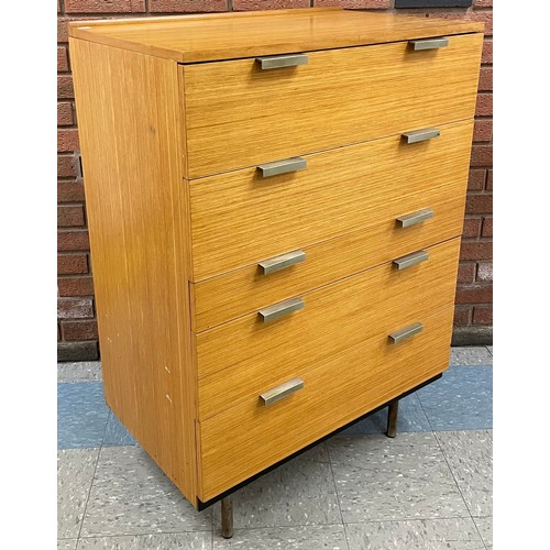 12 - A Stag Fineline teak chest of drawers, designed by John & Sylvia Reid