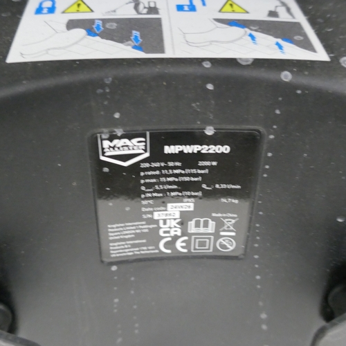 5050 - A Mac Allister DSS-2 MPWP2200 230V pressure washer and two Mac Allister MPWP1800-3 230v pressure was... 