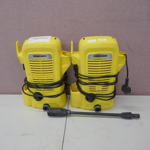 5051 - Six assorted Karcher pressure washers **One failed PAT test due to not having a fuse cap on the plug... 