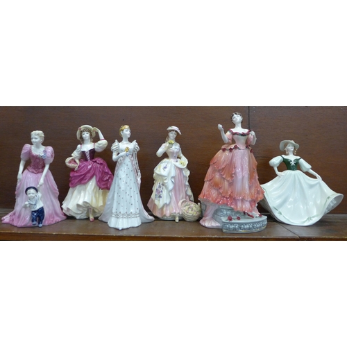 2005 - Five limited edition Coalport figures comprising of Empress Josephine no. 1947/12,500, Togetherness ... 