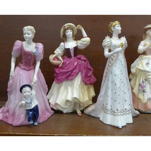 2005 - Five limited edition Coalport figures comprising of Empress Josephine no. 1947/12,500, Togetherness ... 