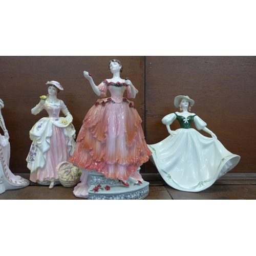 2005 - Five limited edition Coalport figures comprising of Empress Josephine no. 1947/12,500, Togetherness ... 