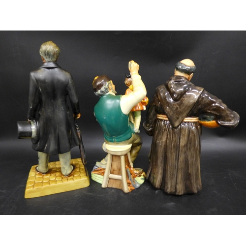 2016 - Three Royal Doulton figures, The Jovial Monk, The Puppetmaker and limited edition Sir Henry Doulton ... 