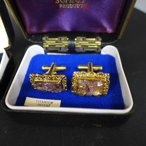 2023 - Four pairs of boxed cufflinks