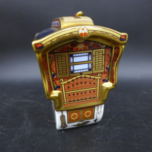 2037 - A limited edition Royal Crown Derby paperweight, The Ledge Wagon, 329/1250, first in a series of Gyp... 