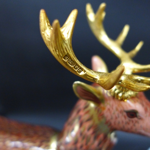 2041 - Two Royal Crown Derby limited edition paperweights The Heraldic Derbyshire Ram 102/950 and The Heral... 